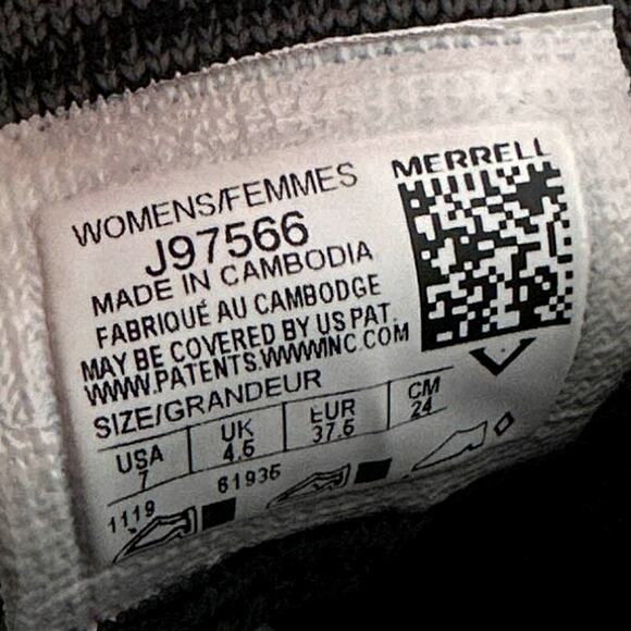 Merrell Shoe 7 Gridway Sneakers Sporty Recreation Trail Casual Gray Athleisure - Picture 12 of 13